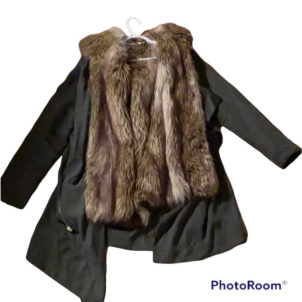 BB Dakota Faux Fur Jacket w/Removable Hooded Vest